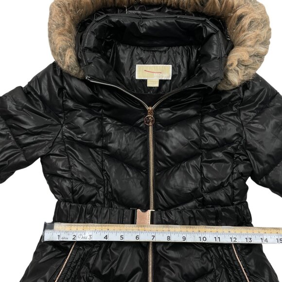 Michael Kors Puffer Removable Hood Winter Coat Jacket Parka Girls Kids 10-12 - Picture 9 of 14